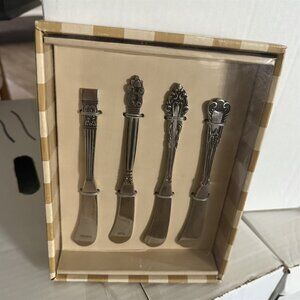 Bombay Company Cheese Spreaders Set Of 4 New In Package Art Nouveau Gothic